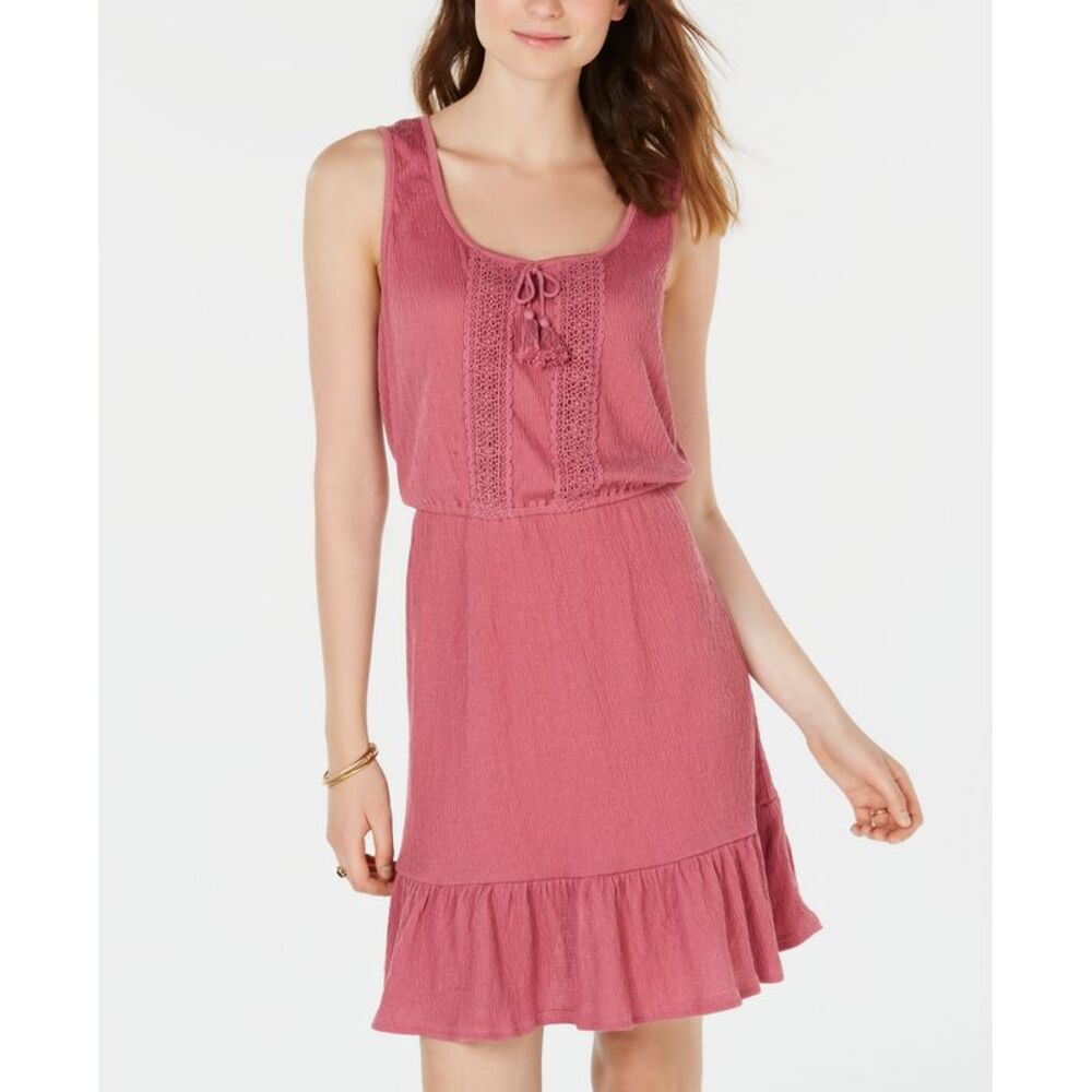 Be Bop Juniors Ruffled Hem Peasant Dress